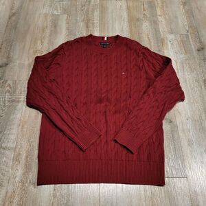 Tommy Hilfiger Cable Knit Crew Neck Sweater Men's Size Large
